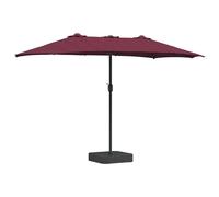 Berkfield Home Garden Parasol Folding Bordeaux red 385 x 209 x 244 cm Fabric in Burgundy Berkfield Home Burgundy 385 x 209 x 244 cm