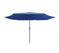 Berkfield Home Garden Parasol with Metal Pole 390 cm Azure Blue Berkfield Home Blue