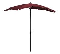 Berkfield Home Garden Parasol with Pole 200x130 cm Bordeaux Red Berkfield Home Red 200x130 cm