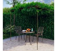 Berkfield Home Garden Pergola Antique Brown 3x3x2.5 m Iron Berkfield Home Brown