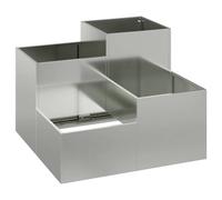 Berkfield Home Garden Planter 100x100x60 cm Galvanised Steel in Silver | Size: 100 x 100 x 60 cm Berkfield Home Silver 100 x 100 x 60 cm