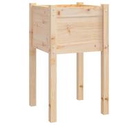 Berkfield Home Garden Planter 50x50x70 cm Solid Pinewood in Light Tan | Size: 50 x 50 x 70 cm Berkfield Home Light Tan 50 x 50 x 70 cm