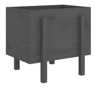 Berkfield Home Garden Planter Grey 62x50x57 cm Solid Wood Pine | Size: 62 x 50 x 57 cm Berkfield Home Grey 62 x 50 x 57 cm