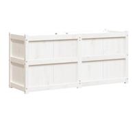 Berkfield Home Garden Planter White 150x50x70 cm Solid Wood Pine | Size: 150 x 50 x 70 cm Berkfield Home White 150 x 50 x 70 cm