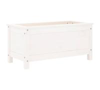 Berkfield Home Garden Planter White 82.5x40x39 cm Solid Wood Pine Berkfield Home White 82.5x40x39 cm