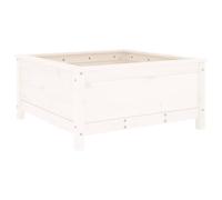 Berkfield Home Garden Planter White 82.5x82.5x39 cm Solid Wood Pine Berkfield Home White 82.5x82.5x39 cm