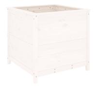Berkfield Home Garden Planter White 82.5x82.5x78 cm Solid Wood Pine Berkfield Home White 82.5x82.5x78 cm