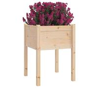 Berkfield Home Garden Planters 2 pcs 50x50x70 cm Solid Pinewood in Light Tan | Size: 50 x 50 x 70 cm Berkfield Home Light Tan 50 x 50 x 70 cm