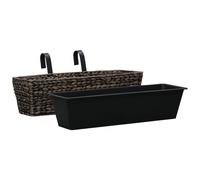 Berkfield Home Garden Planters 2 pcs Water Hyacinth Brown Berkfield Home Brown