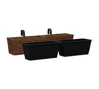 Berkfield Home Garden Planters 2 pcs Water Hyacinth Brown Berkfield Home Brown