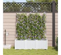 Berkfield Home Garden Planters with Water Irrigation System 3 pcs White Berkfield Home Multicolor