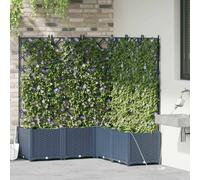 Berkfield Home Garden Planters with Water Irrigation System 4 pcs Grey Berkfield Home Grey