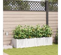 Berkfield Home Garden Planters with Water Irrigation System 4 pcs White Berkfield Home White