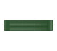 Berkfield Home Garden Raised Bed Powder-coated Steel 322x100x68 cm Green | Size: 322 x 100 x 68 cm Berkfield Home Green 322 x 100 x 68 cm