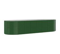 Berkfield Home Garden Raised Bed Powder-coated Steel 322x100x68 cm Green | Size: 322 x 100 x 68 cm Berkfield Home Green 322 x 100 x 68 cm