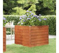 Berkfield Home Garden Raised Bed Rusty 100x100x77 cm Corten Steel in Brown | Size: 100 x 100 x 77 cm Berkfield Home Brown 100 x 100 x 77 cm