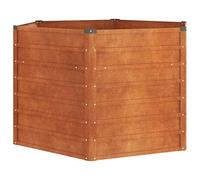 Berkfield Home Garden Raised Bed Rusty 129x129x77 cm Corten Steel in Brown | Size: 129 x 129 x 77 cm Berkfield Home Brown 129 x 129 x 77 cm