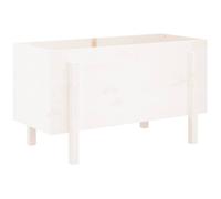 Berkfield Home Garden Raised Bed White 101x50x57 cm Solid Wood Pine | Size: 101 x 50 x 57 cm Berkfield Home White 101 x 50 x 57 cm