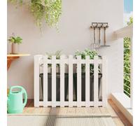 Berkfield Home Garden Raised Bed with Fence Design White 100x50x70 cm Solid Wood Pine | Size: 100 x 50 x 70 cm Berkfield Home White 100 x 50 x 70 cm