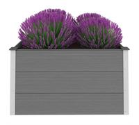 Berkfield Home Garden Raised Bed WPC 100x100x54 cm Grey | Size: 100 x 100 x 54 cm Berkfield Home Grey 100 x 100 x 54 cm