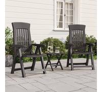 Berkfield Home Garden Reclining Chairs 2 pcs Anthracite PP in Black Berkfield Home Black