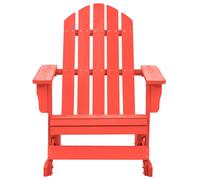 Berkfield Home Garden Rocking Adirondack Chair Solid Fir Wood Red Berkfield Home Red