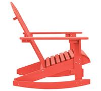 Berkfield Home Garden Rocking Adirondack Chair Solid Fir Wood Red Berkfield Home Red