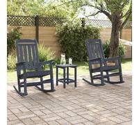 Berkfield Home Garden Rocking Chairs 2 pcs Navy Blue 70x92x107.5 cm HDPE Berkfield Home Navy 70x92x107.5 cm