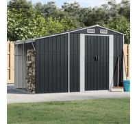 Berkfield Home Garden Shed Anthracite 277x192.5x179 cm Galvanised Steel in Black Berkfield Home Black 277x192.5x179 cm