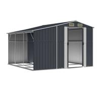 Berkfield Home Garden Shed Anthracite 277x279x179 cm Galvanised Steel in Dark Grey | Size: 277 x 279 x 179 cm Berkfield Home Dark Grey 277 x 279 x 179 cm