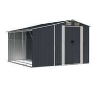 Berkfield Home Garden Shed Anthracite 277x279x179 cm Galvanised Steel in Dark Grey | Size: 277 x 279 x 179 cm Berkfield Home Dark Grey 277 x 279 x 179 cm