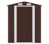 Berkfield Home Garden Shed Dark Brown 192x357x223 cm Galvanised Steel | Size: 192 x 357 x 223 cm Berkfield Home Brown 192 x 357 x 223 cm