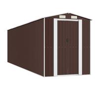 Berkfield Home Garden Shed Dark Brown 192x689x223 cm Galvanised Steel | Size: 192 x 689 x 223 cm Berkfield Home Brown 192 x 689 x 223 cm