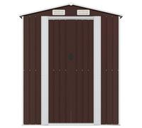 Berkfield Home Garden Shed Dark Brown 192x689x223 cm Galvanised Steel | Size: 192 x 689 x 223 cm Berkfield Home Brown 192 x 689 x 223 cm