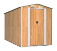 Berkfield Home Garden Shed Light Brown 192x357x223 cm Galvanised Steel | Size: 192 x 357 x 223 cm Berkfield Home Light Brown 192 x 357 x 223 cm