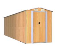 Berkfield Home Garden Shed Light Brown 192x689x223 cm Galvanised Steel | Size: 192 x 689 x 223 cm Berkfield Home Light Brown 192 x 689 x 223 cm