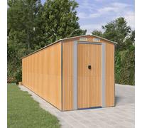 Berkfield Home Garden Shed Light Brown 192x855x223 cm Galvanised Steel | Size: 192 x 855 x 223 cm Berkfield Home Brown 192 x 855 x 223 cm