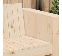 Berkfield Home Garden Sofa 3-Seater Natural Solid Pine wood Medium Durable in Light Brown Berkfield Home Light Brown