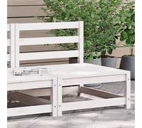 Berkfield Home Garden Sofa Armless White 70x70x67 cm Solid Wood Pine | Size: 70 x 70 x 67 cm Berkfield Home White 70 x 70 x 67 cm