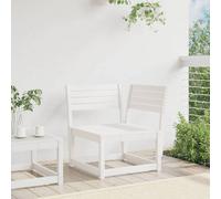 Berkfield Home Garden Sofa Corner White 73x73x78 cm Solid Wood Pine | Size: 73 x 73 x 78 cm Berkfield Home White 73 x 73 x 78 cm