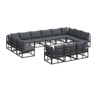 Berkfield Home Garden Sofa Set 13 pcs Black 423 x 211.5 x 71 cm Aluminium Berkfield Home Black 423 x 211.5 x 71 cm