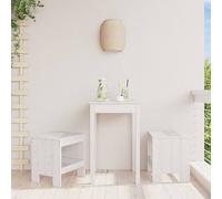Berkfield Home Garden Stools 2 pcs White 40x36x45 cm Solid Wood Pine | Size: 40 x 36 x 45 cm Berkfield Home White 40 x 36 x 45 cm