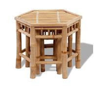 Berkfield Home Garden Stools 3 pcs Bamboo in Brown Berkfield Home Brown