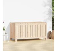 Berkfield Home Garden Storage Box 121x55x64 cm Solid Wood Pine in Natural | Size: 121 x 55 x 64 cm Berkfield Home Natural 121 x 55 x 64 cm