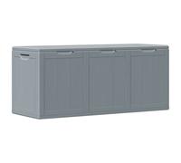 Berkfield Home Garden Storage Box 270L Grey PP Rattan Berkfield Home Grey