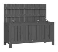Berkfield Home Garden Storage Box Grey 115x49x60 cm Solid Wood Pine | Size: 115 x 49 x 60 cm Berkfield Home Grey 115 x 49 x 60 cm