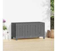 Berkfield Home Garden Storage Box Grey 115x49x60 cm Solid Wood Pine | Size: 115 x 49 x 60 cm Berkfield Home Grey 115 x 49 x 60 cm