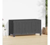 Berkfield Home Garden Storage Box Grey 121x55x64 cm Solid Wood Pine | Size: 121 x 55 x 64 cm Berkfield Home Grey 121 x 55 x 64 cm