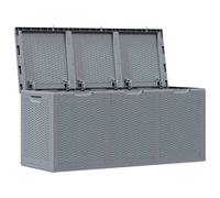 Berkfield Home Garden Storage Box Grey PP Rattan 270 L Berkfield Home Grey