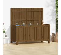 Berkfield Home Garden Storage Box Honey Brown 121x55x64 cm Solid Wood Pine | Size: 121 x 55 x 64 cm Berkfield Home Brown 121 x 55 x 64 cm